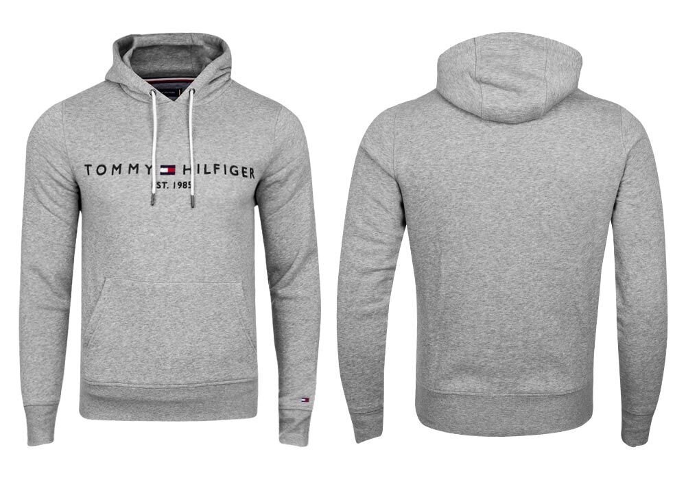 Vyriškas džemperis Tommy Hilfiger CORE TOMMY LOGO HOODY, pilkas MW0MW10752 501 28236 цена и информация | Vyriški marškinėliai | pigu.lt