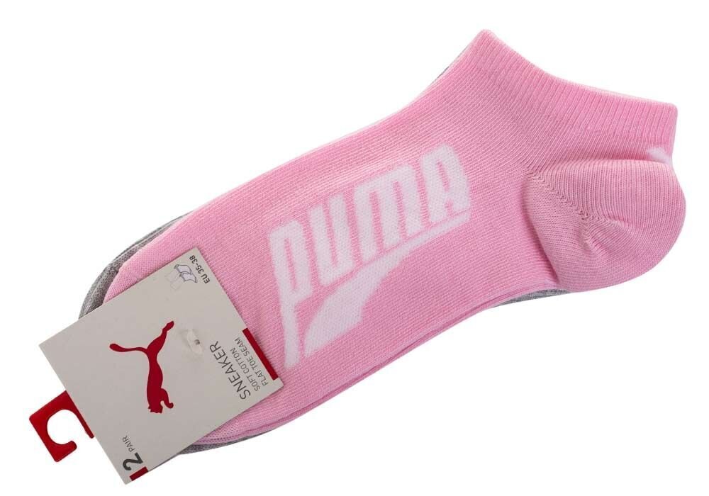 Moteriškos kojinės PUMA 2 poros, rožinės/pilkos spalvos 907949 04 30890 kaina ir informacija | Moteriškos kojinės | pigu.lt