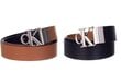 Moteriškas diržas Calvin Klein 2in1 MONO HARDARE ROUND REV PLQ 30 mm, juodas/rudas K60K607601 00V 38176 kaina ir informacija | Moteriški diržai | pigu.lt