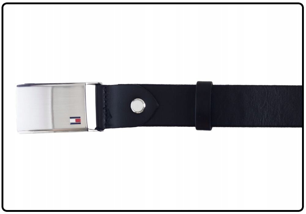 Vyriškas diržas TOMMY HILFIGER PLAQUE BELT ADJ 3,5 cm, juodas, AM0AM01995 002 41627 kaina ir informacija | Vyriški diržai | pigu.lt