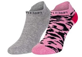 Moteriškos kojinės -pėdutės Calvin Klein 2 poros, rožinės/pilkos 701218778 003 39754 37-41 kaina ir informacija | Calvin Klein Moterims | pigu.lt