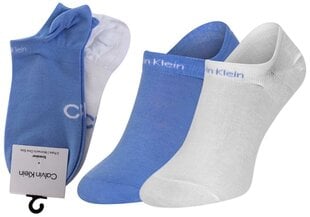 Moteriškos kojinės Calvin Klein 2 poros, mėlynos/baltos 701218774 005 40470 37-41 kaina ir informacija | Moteriškos kojinės | pigu.lt