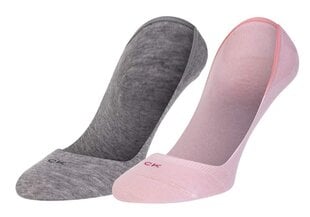 Moteriškos kojinės Calvin Klein 2 poros, pilkos/rožinės 701218767 003 44529 kaina ir informacija | Moteriškos kojinės | pigu.lt