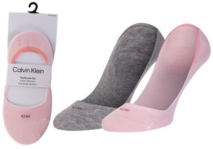 Moteriškos kojinės Calvin Klein 2 poros, pilkos/rožinės 701218767 003 44529 kaina ir informacija | Moteriškos kojinės | pigu.lt
