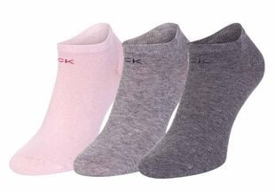 Носки-следки Calvin Klein, 3 пары, розовые/серые 701218768 003 39735 цена и информация | Женские носки | pigu.lt
