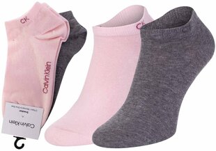 Moteriškos kojinės Calvin Klein, 2 poros, pilkos/rožinės 701218772 004 39768 37-41 kaina ir informacija | Moteriškos kojinės | pigu.lt