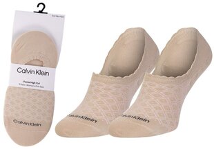Женские носки CALVIN KLEIN 2 пары, бежевые 701218787 003 39744 цена и информация | Женские носки | pigu.lt