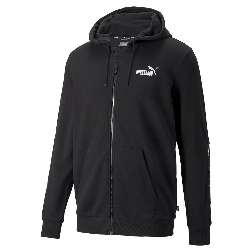 Megztinis Puma Ess+ Tape Full-Zip Black 848768 01 kaina ir informacija | Megztiniai vyrams | pigu.lt