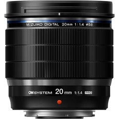 Olympus OM SYSTEM M.ZUIKO DIGITAL ED 20mm F1.4 PRO цена и информация | Объективы | pigu.lt