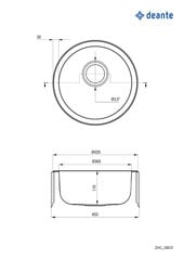 Virtuvinė plautuvė Deante Twist ZHC_0803, Satin цена и информация | Раковины на кухню | pigu.lt