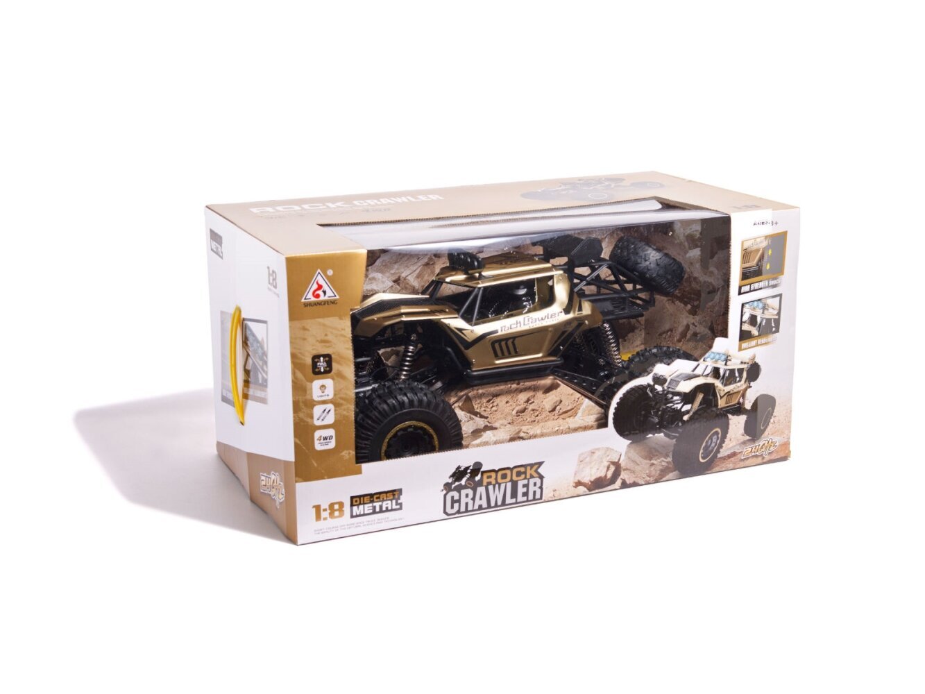 RC mašinėlė su pultu Rock Crawler Metal 1:8 2.4GHZ цена и информация | Žaislai berniukams | pigu.lt