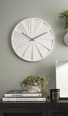 Laikrodis sieninis Slides ø40 cm, baltas kaina ir informacija | Laikrodžiai | pigu.lt
