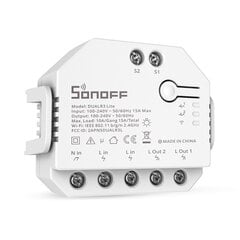 Smart switch WiFi Sonoff Dual R3 Lite цена и информация | Выключатели, розетки | pigu.lt