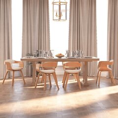 Обеденные стулья, 6 шт., коричневые цена и информация | Стулья для кухни и столовой | pigu.lt