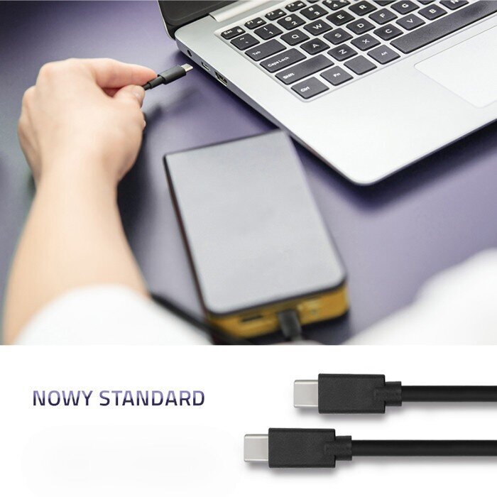 Qoltec USB 3.1 tipo C kištukas, 2.5m kaina ir informacija | Kabeliai ir laidai | pigu.lt