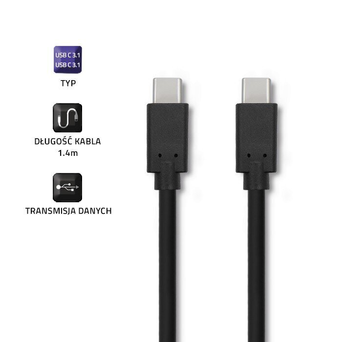 Qoltec USB 3.1 tipo C kištukas, 2.5m kaina ir informacija | Kabeliai ir laidai | pigu.lt