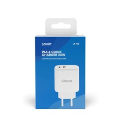 Savio USB Quick Charge 30W цена и информация | Зарядные устройства для телефонов | pigu.lt