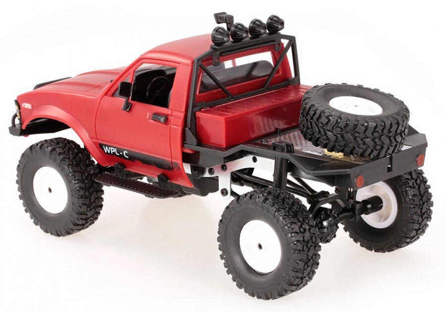 OFF-ROAD Žaislinis automobilis WPL C-14 (1:16, 4x4, 2.4G, LiPo) - Raudona kaina ir informacija | Žaislai berniukams | pigu.lt