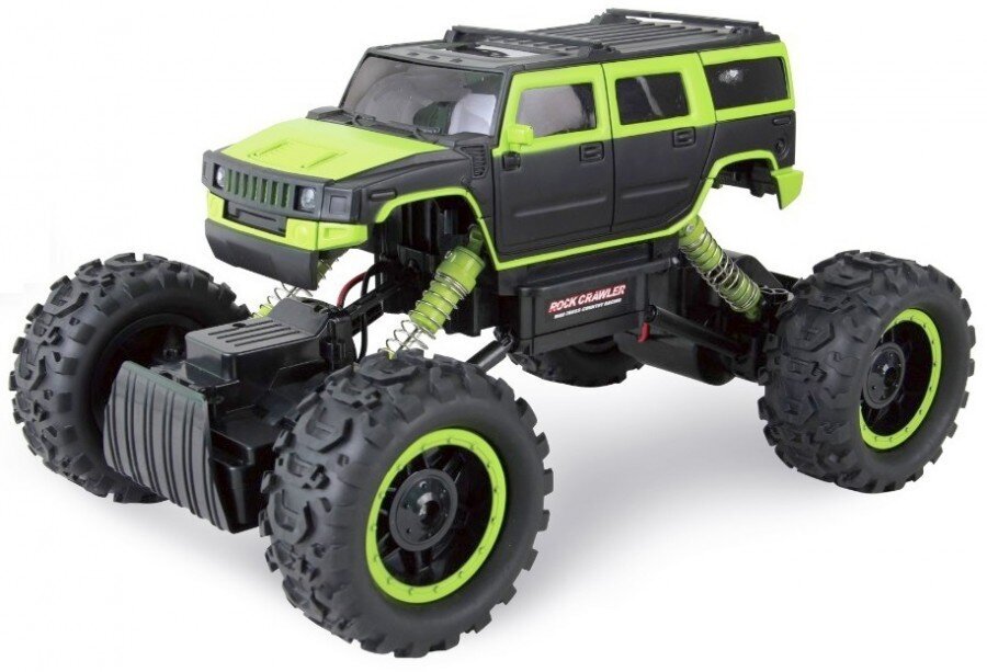 Nuotoliniu būdu valdomas visureigis Rock Crawler 4WD, 1:14, žalias kaina ir informacija | Žaislai berniukams | pigu.lt