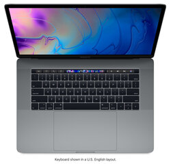 MacBook Pro 2019 Retina 15" 4xUSB-C - Core i7 2.6GHz / 16GB / 256GB SSD / INT / серый (подержанный, состояние A) цена и информация | Ноутбуки | pigu.lt