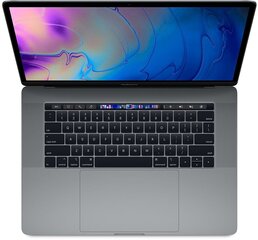 MacBook Pro 2018 Retina 15" 4xUSB-C - Core i7 2.6GHz / 16GB / 512GB SSD / RUS / Space Gray (atnaujintas, būklė A) kaina ir informacija | Nešiojami kompiuteriai | pigu.lt