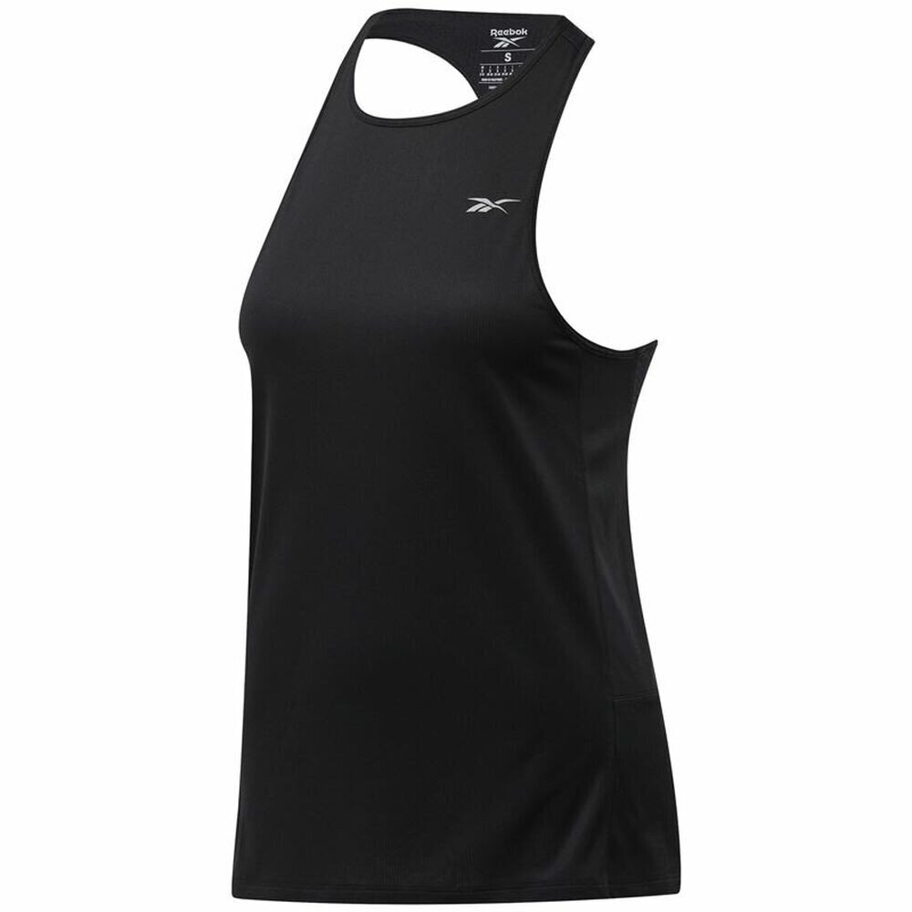 Sportiniai marškinėliai moterims Reebok Running Essentials S6438189, juodi цена и информация | Sportinė apranga moterims | pigu.lt