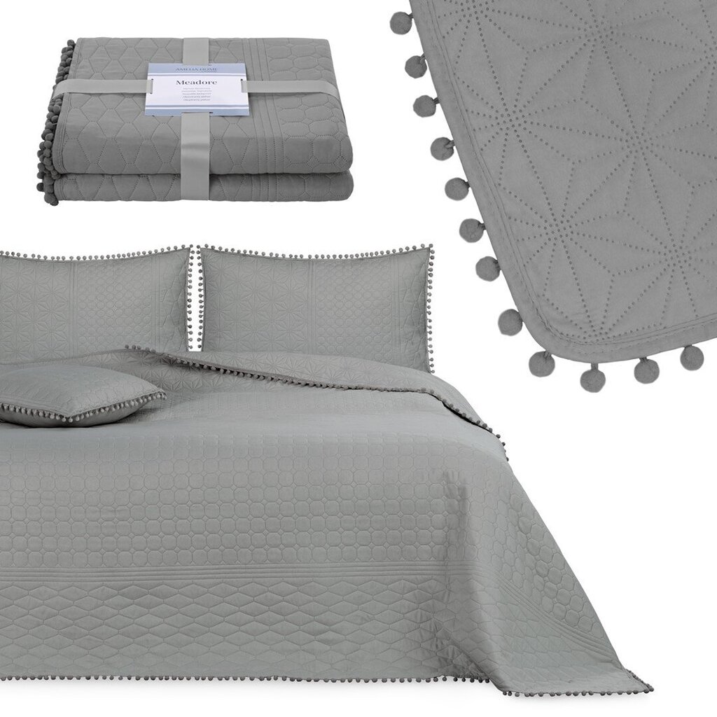 AmeliaHome dygsniuota lovatiesė su kutais Meadore, 200x220 cm kaina ir informacija | Lovatiesės ir pledai | pigu.lt