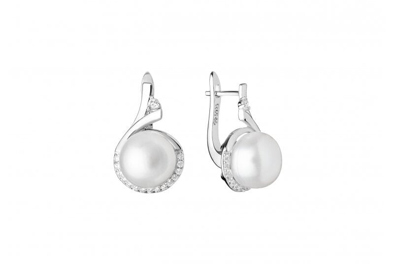 Sidabriniai auskarai su perlais kaina ir informacija | Auskarai | pigu.lt