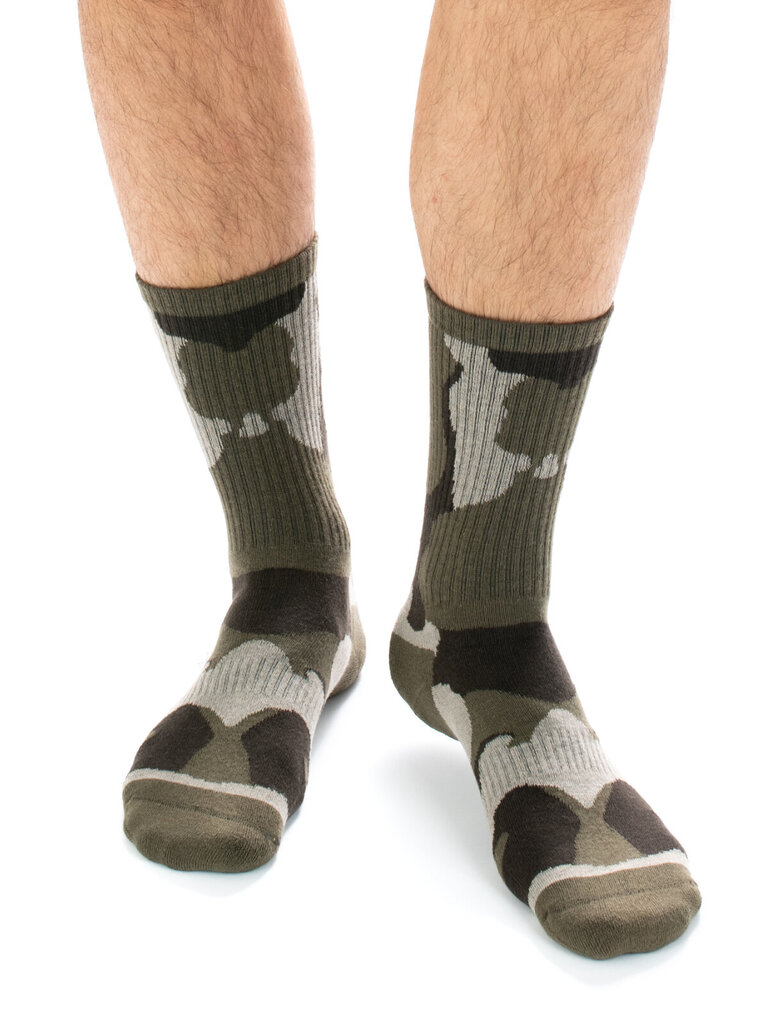 Kojinės iš medvilnės su pliušiniu padu Bright Camouflage kaina ir informacija | Vyriškos kojinės | pigu.lt