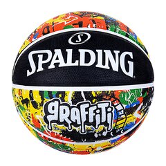 Баскетбольный мяч Spalding Graffity, размер 5, зеленый/желтый цена и информация | Баскетбольные мячи | pigu.lt