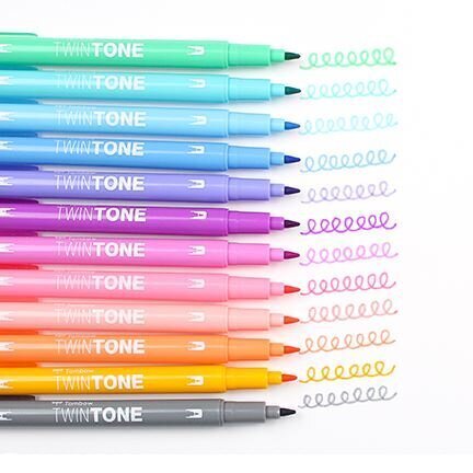 Flomasterių rinkinys TOMBOW TwinTone Pastels, 12 pastelinių atspalvių цена и информация | Piešimo, tapybos, lipdymo reikmenys | pigu.lt