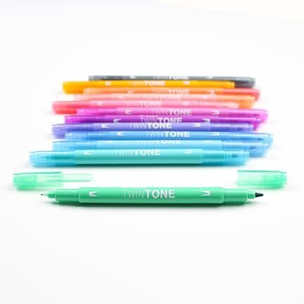 Flomasterių rinkinys TOMBOW TwinTone Pastels, 12 pastelinių atspalvių цена и информация | Piešimo, tapybos, lipdymo reikmenys | pigu.lt