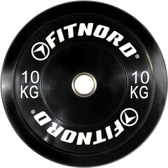 Buferio svoris juodas 10 kg, FitNord kaina ir informacija | Svoriai, svarmenys, štangos | pigu.lt