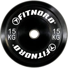Buferio svoris juodas 15 kg, FitNord kaina ir informacija | Svoriai, svarmenys, štangos | pigu.lt