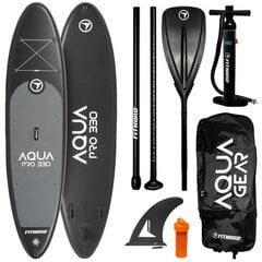 SUP-доска FitNord Aqua Pro 330, черная цена и информация | SUP доски, водные лыжи, водные аттракционы | pigu.lt