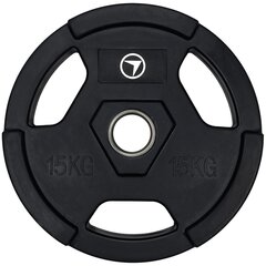 Svoris 15 kg, FitNord Tri Grip Black kaina ir informacija | Svoriai, svarmenys, štangos | pigu.lt