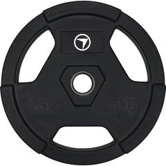 Svoris 25 kg, FitNord Tri Grip Black kaina ir informacija | Svoriai, svarmenys, štangos | pigu.lt