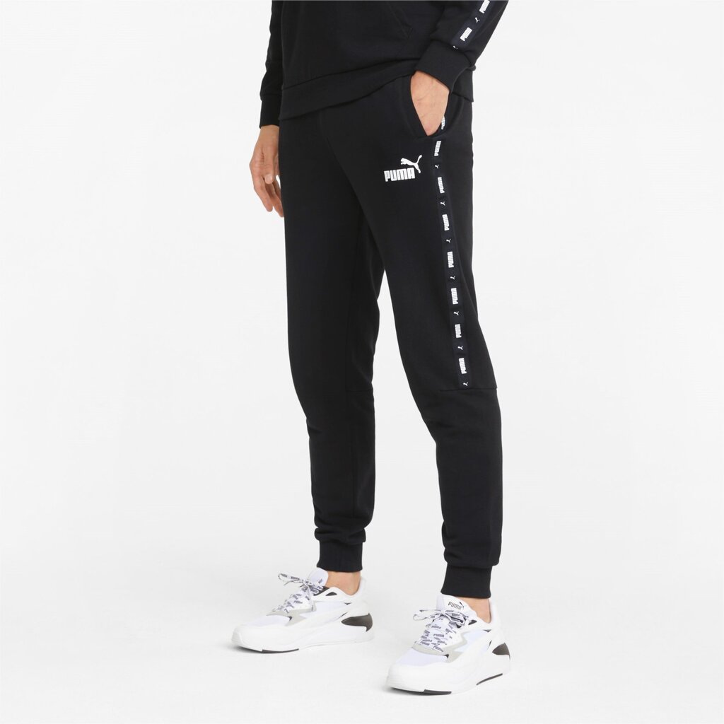 Kelnės Puma Ess+ Tape Sweatpants Black 847388 01 kaina ir informacija | Sportinė apranga vyrams | pigu.lt