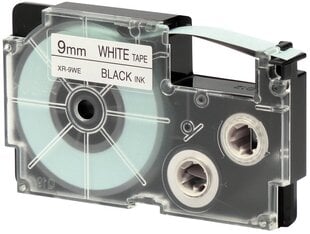 Casio XR-9WE Label Tape Dore compatible, juoda ir balta kaina ir informacija | Spausdintuvų priedai | pigu.lt