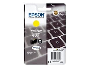 Epson чернильный картридж C13T41E440  C13T07U440  T07U440  407XL Желтый - цена и информация | Картриджи для струйных принтеров | pigu.lt