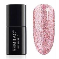 Ilgalaikis hibridinis nagų lakas Semilac, 295 Peach Pink Shimmer, 7 ml. kaina ir informacija | Nagų lakai, stiprintojai | pigu.lt