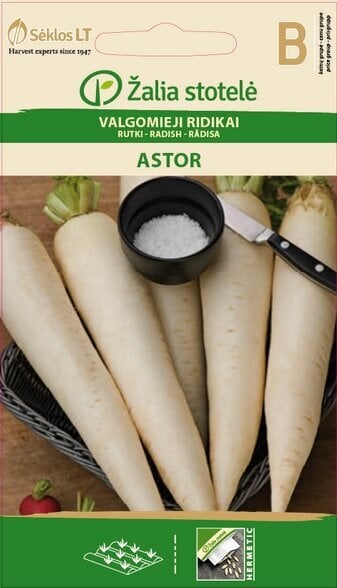 Valgomieji ridikai Astor цена и информация | Daržovių, uogų sėklos | pigu.lt