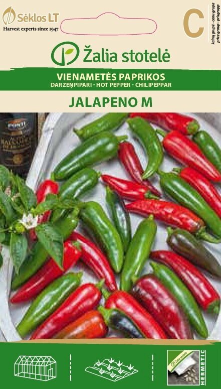 Paprikos vienametės Jalapeno kaina ir informacija | Daržovių, uogų sėklos | pigu.lt