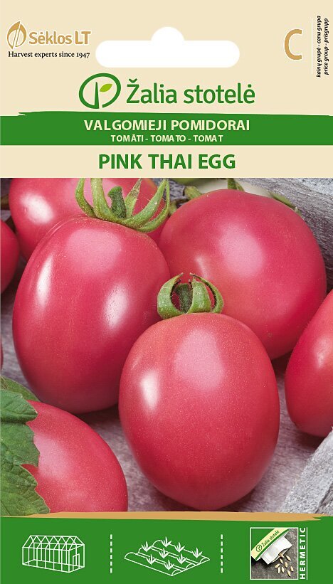 Valgomieji pomidorai Pink Thai Egg Žalia stotelė цена и информация | Daržovių, uogų sėklos | pigu.lt