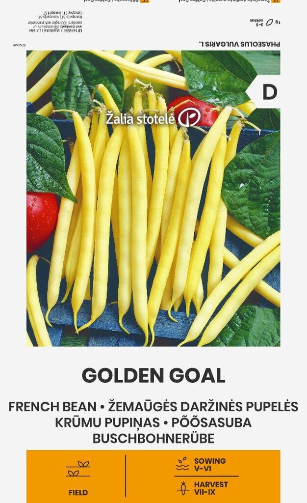 Žemaūgės daržinės pupelės Golden Goal kaina ir informacija | Daržovių, uogų sėklos | pigu.lt