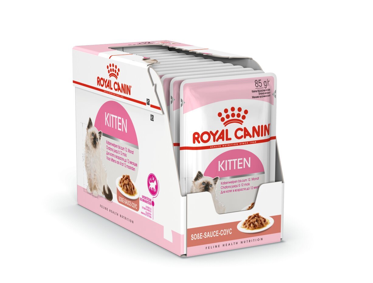 Konservai kačiukams Royal Canin Kitten, 12 x 85 g цена и информация | Konservai katėms | pigu.lt