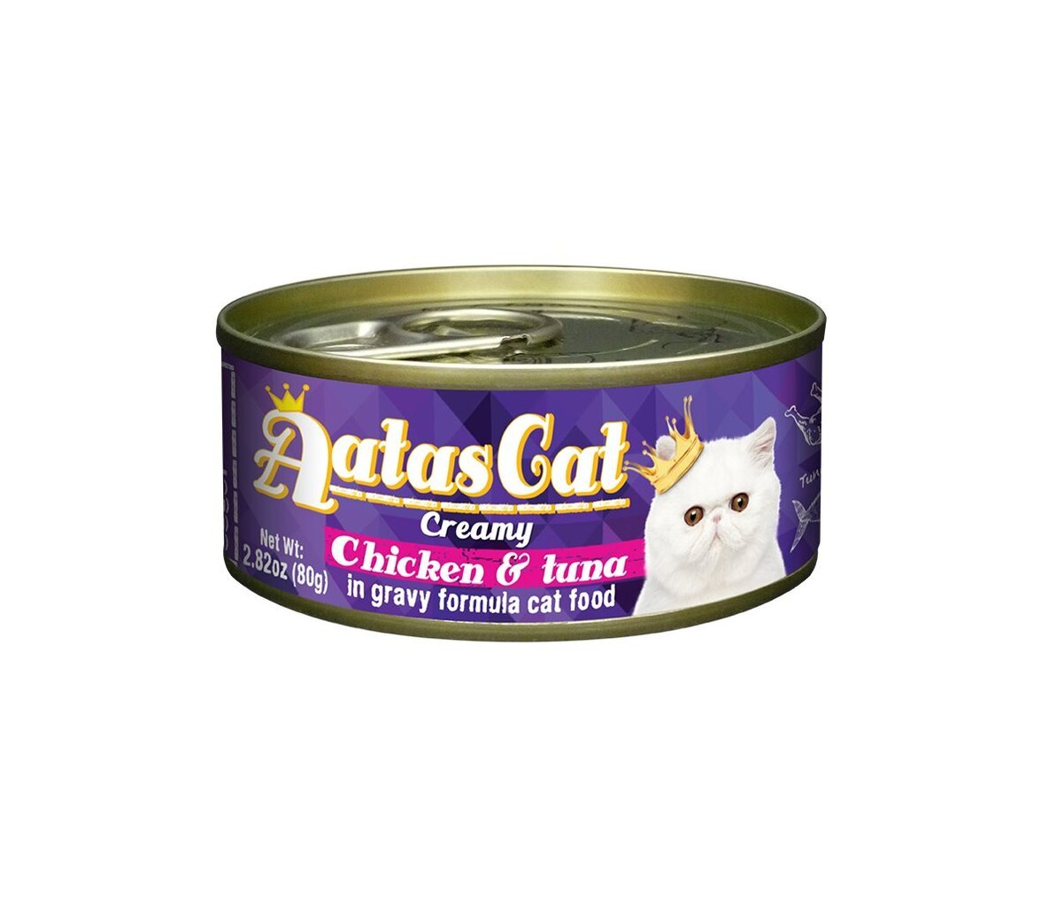 Aatas Chicken&Tuna konservai katėms, 80g kaina ir informacija | Konservai katėms | pigu.lt
