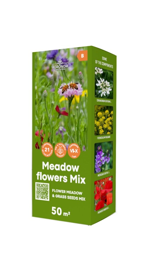 Gėlių ir žolių sėklų mišinys Meadowflowers kaina ir informacija | Vejiniai žolių mišiniai | pigu.lt