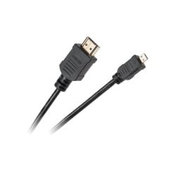 HDMI-кабель microHDMI, 1,8 м цена и информация | Кабели и провода | pigu.lt