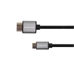 Kruger & Matz мини HDMI, 1,8 м цена и информация | Кабели и провода | pigu.lt